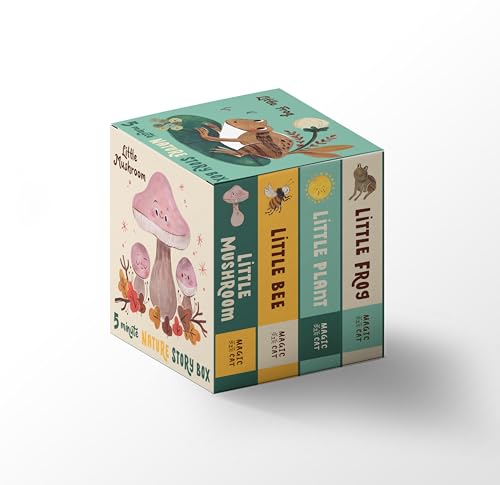 Boxed set of four small children’s books about nature topics.
