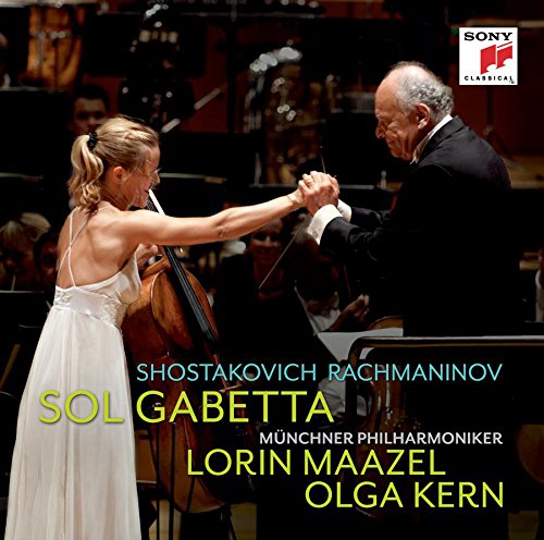 CD cover featuring cellist Sol Gabetta and conductor Lorin Maazel.