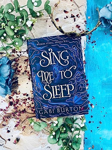 Book cover, “Sing Me to Sleep” by Gabi Burton, with floral arrangement.