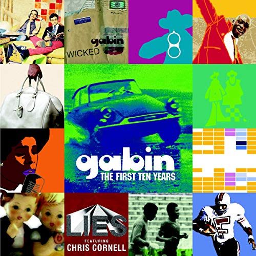 CD cover for “Gabin - The First Ten Years” with collage imagery.