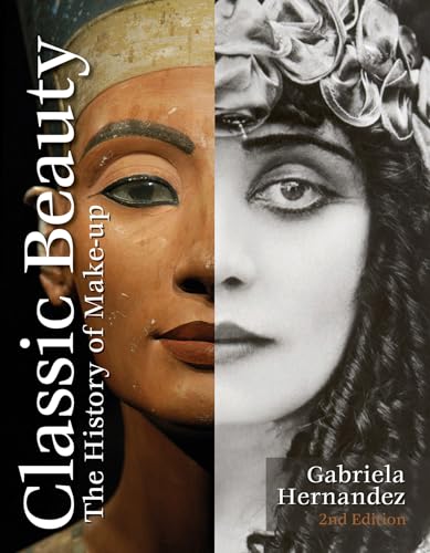 Book cover split between ancient Egyptian makeup and a vintage portrait.