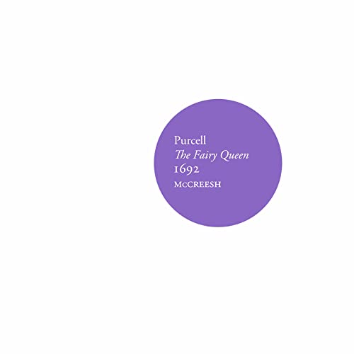 Purple circle with white text: "Purcell, The Fairy Queen, 1692, MCCREESH".