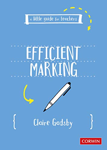 Book cover: "A Little Guide for Teachers: Efficient Marking" with a pen.