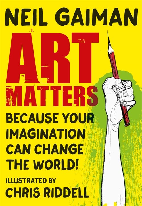 Book cover with yellow background, red text, and a hand holding a red pencil.