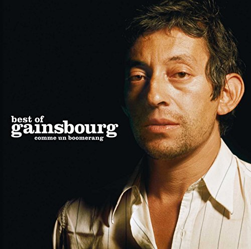 Serge Gainsbourg portrait on album cover, dark background, white text.