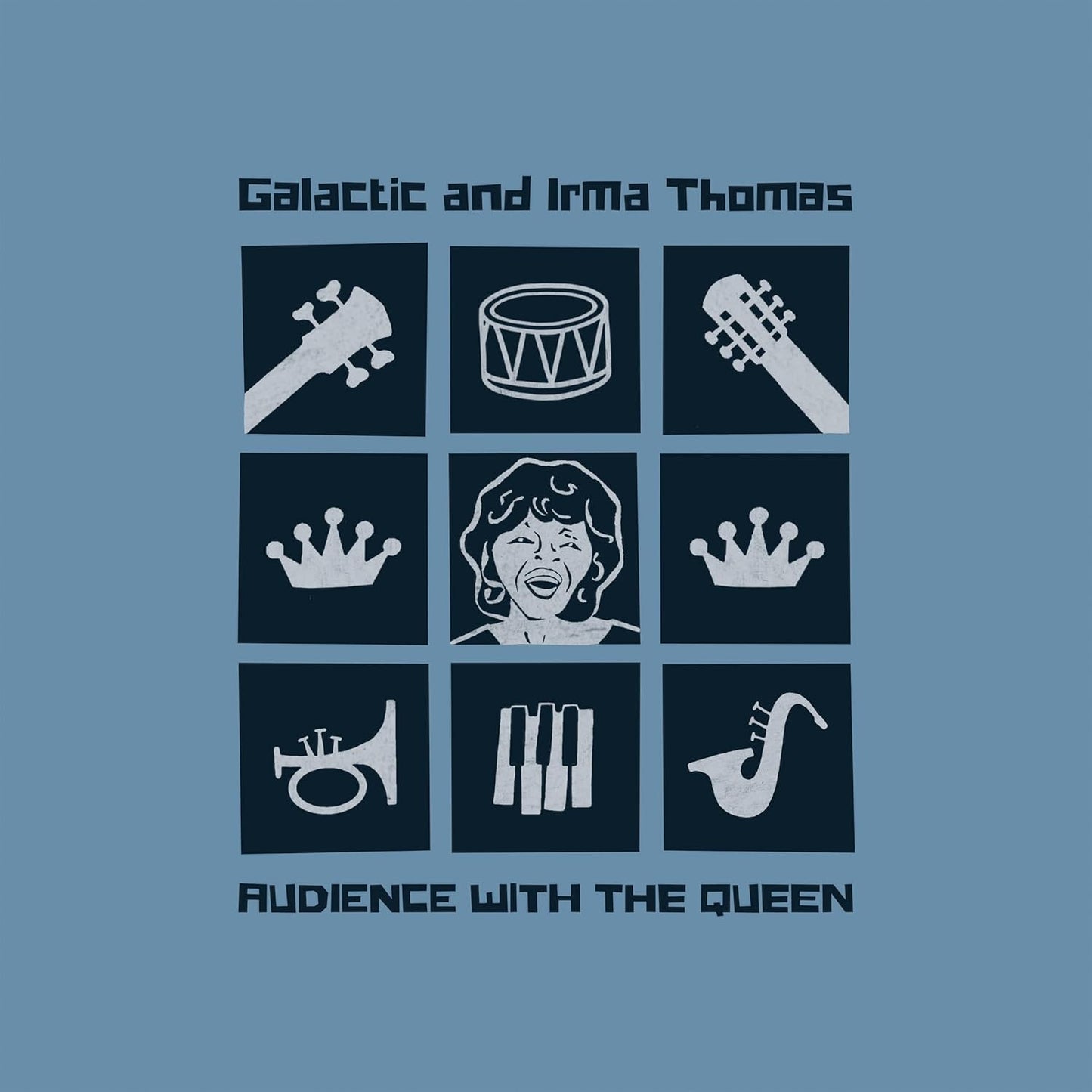 CD cover for "Audience With The Queen" by Galactic and Irma Thomas.