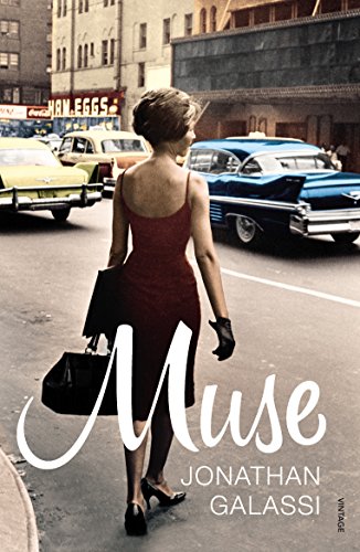 Woman in red dress walking away on a city street, book cover.
