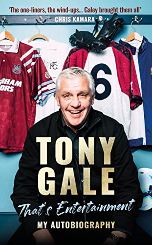 Tony Gale’s autobiography cover featuring the footballer smiling with jerseys.