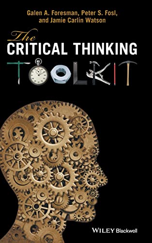 Book cover: "The Critical Thinking Toolkit" with a gear-filled brain silhouette.