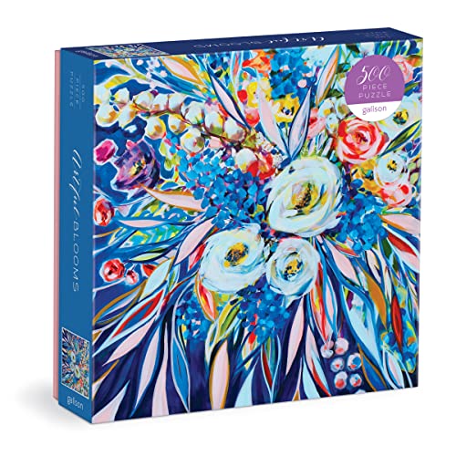 Box for a 500-piece puzzle depicting a colorful floral bouquet.