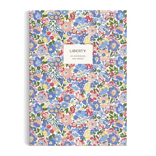 Floral A5 notebook with “LIBERTY.” label, 300 pages.