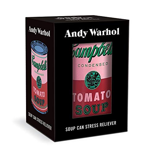 Black box with two iconic Campbell’s Tomato Soup can images.