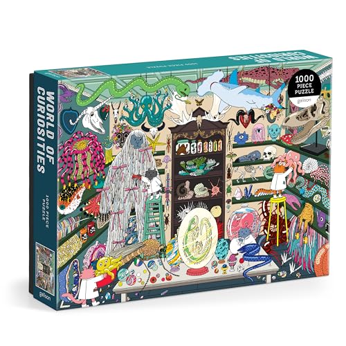 Puzzle box depicting a crowded room filled with fantastical creatures and artifacts.