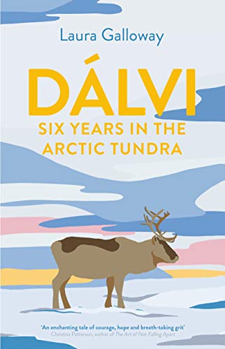 Book cover: "Dalvi" with reindeer illustration and blue, white design.