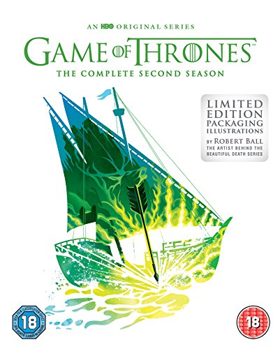 Game of Thrones Season 2 DVD cover with a green ship illustration.