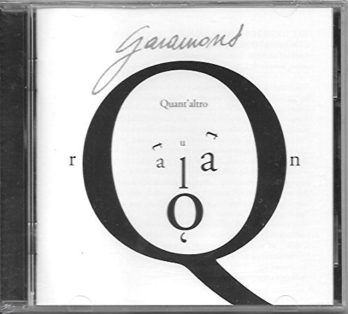 CD cover for "Garamond - Quant'altro" featuring a large letter Q design.
