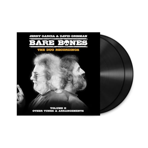 Black and white album cover with Jerry Garcia and David Grisman, vinyl record.