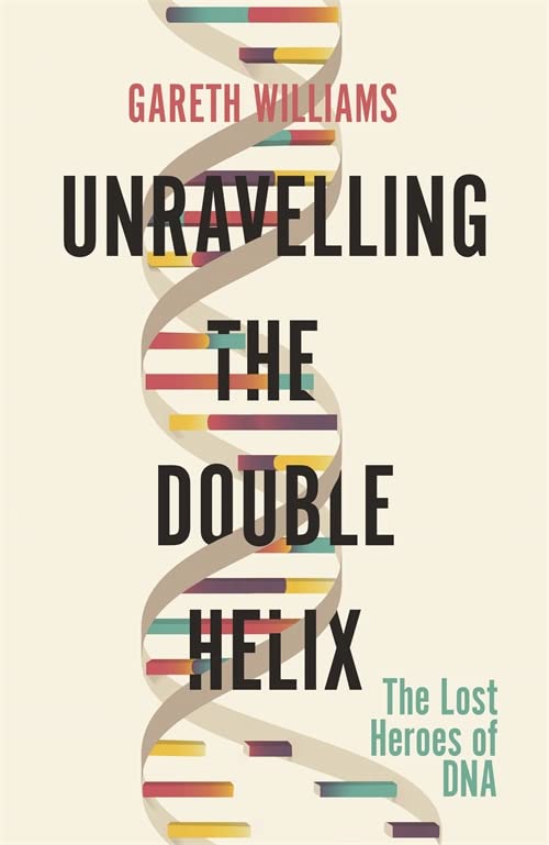 Book cover featuring a colorful DNA double helix and bold title text.