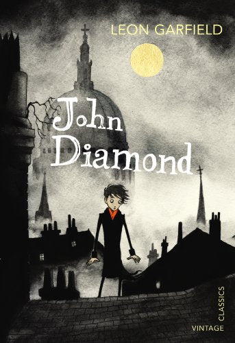 Book cover: "John Diamond" with a boy silhouetted against a cityscape.