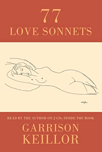 Book cover: "77 Love Sonnets" with a reclining figure drawing.