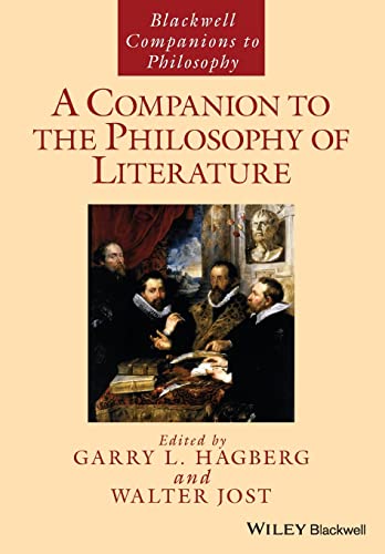 Book cover: “A Companion to the Philosophy of Literature” with a painting of scholars.
