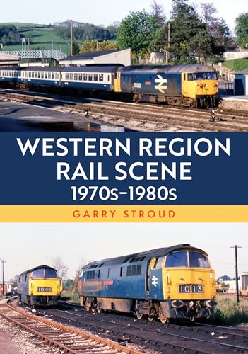 Book cover featuring diesel locomotives and passenger trains from the 1970s-80s.