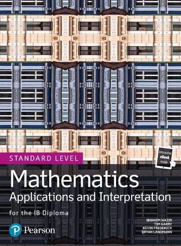 Textbook cover for IB Mathematics Applications and Interpretation, Standard Level.