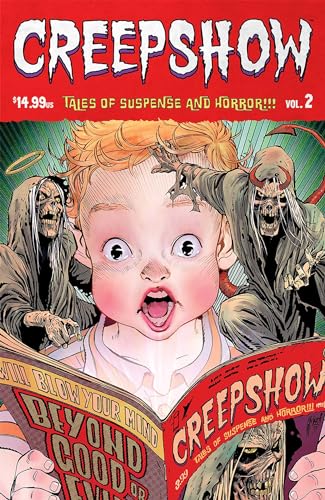 Creepshow comic book cover with a shocked child and monstrous figures.