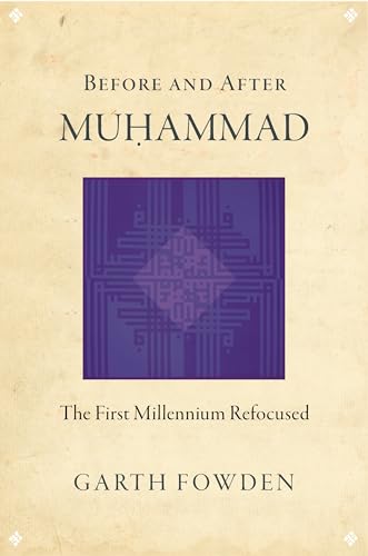 Book cover: "Before and After Muhammad" with purple geometric design.
