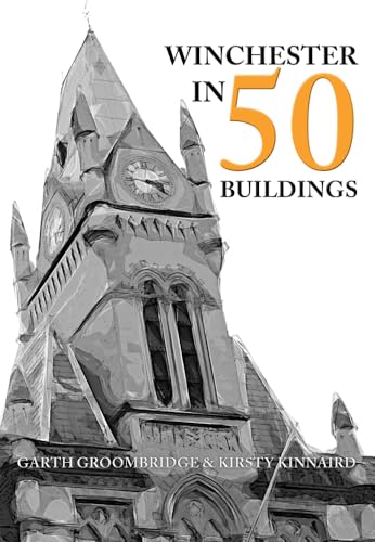 Book cover featuring a grayscale image of Winchester Cathedral’s tower.
