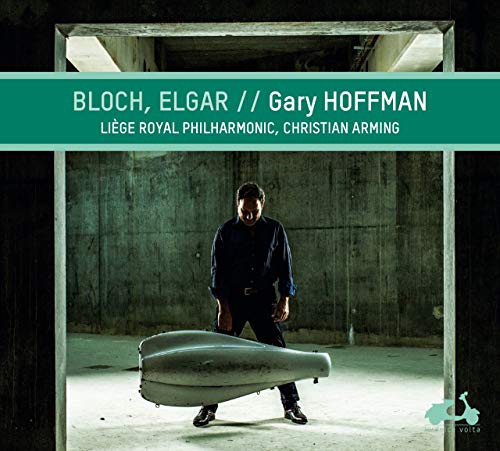 CD cover: Gary Hoffman with cello, text “Bloch, Elgar” and orchestra details.