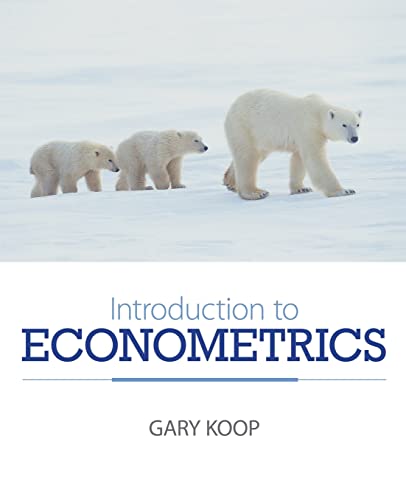 Book cover: "Introduction to Econometrics" by Gary Koop, with polar bears.