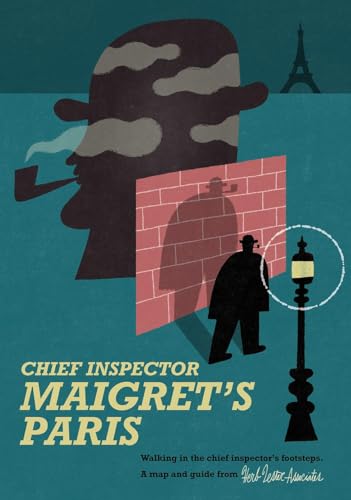 Book cover: illustration of a detective, Paris skyline, and brick wall.