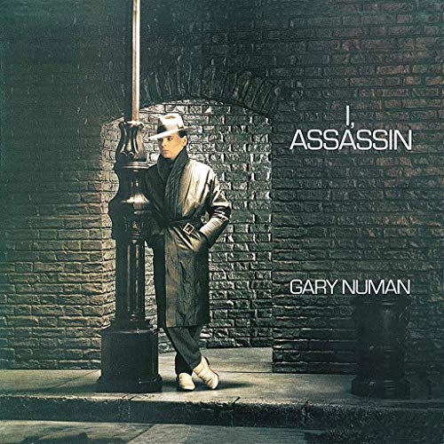 Gary Numan album cover: man in coat leaning on a post.