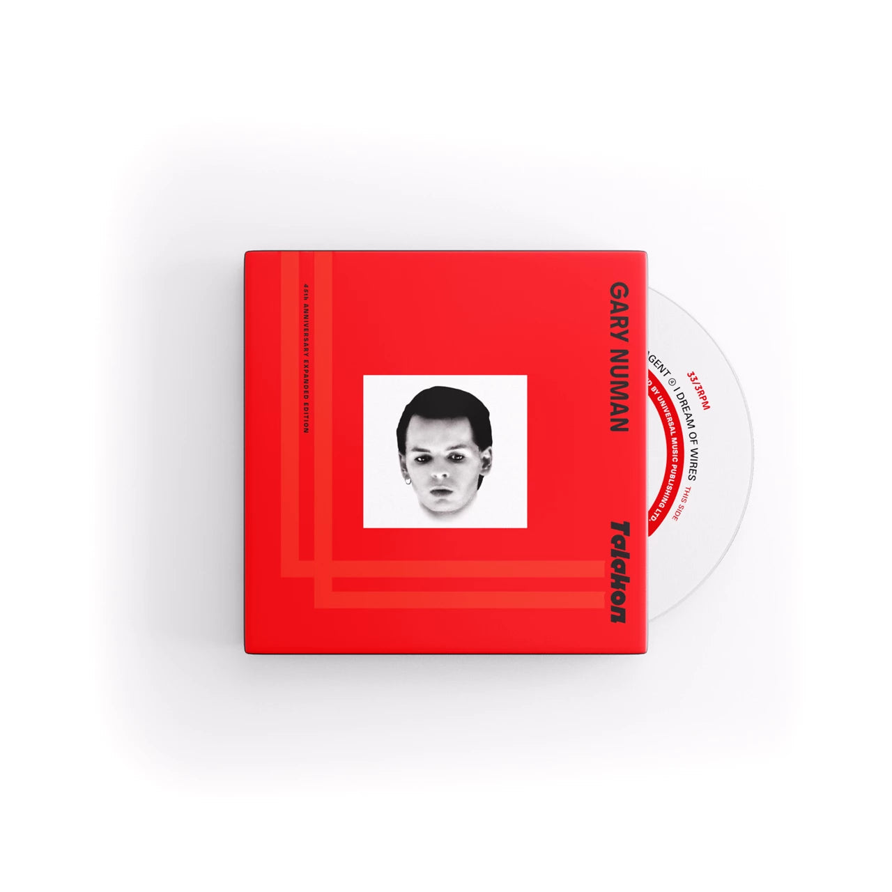 Gary Numan Telekon 45th anniversary edition red box set with a portrait on front.