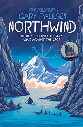 Book cover: “Northwind” depicts a snowy mountain, water, and a small boat.