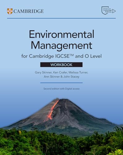 Workbook cover with volcano image for Cambridge IGCSE™ Environmental Management.