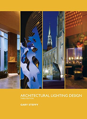Book cover for "Architectural Lighting Design" with illuminated building imagery.