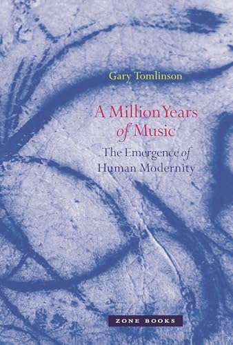 Book cover with blue textured background and white text titled A Million Years of Music.