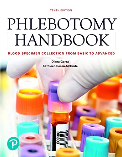 Phlebotomy Handbook cover with gloved hand holding blood collection tubes.