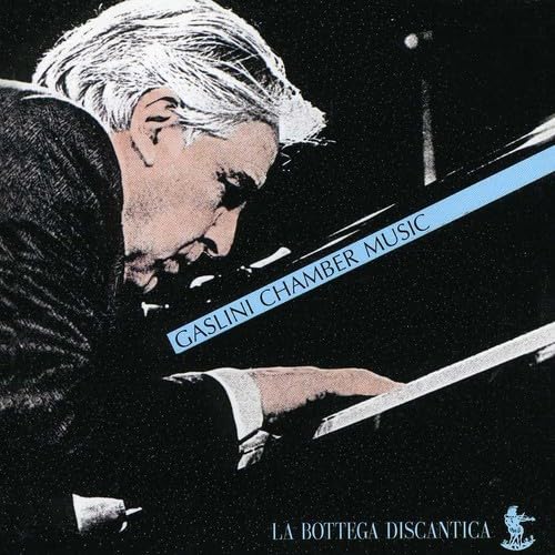 CD cover: white-haired violinist playing, text “Gaslini Chamber Music”.