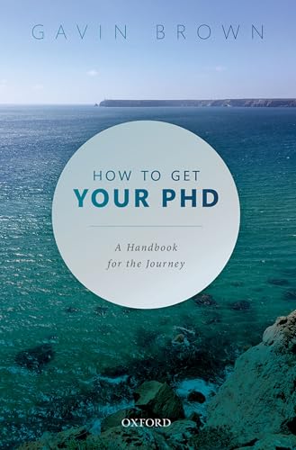 Book cover titled How to Get Your PhD by Gavin Brown against a seascape.