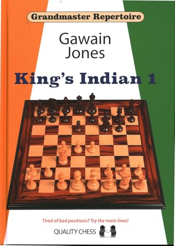 Chess book cover: "King's Indian 1" by Gawain Jones, with chessboard image.