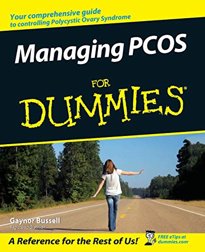 Book cover for Managing PCOS for Dummies featuring a woman walking on a road.