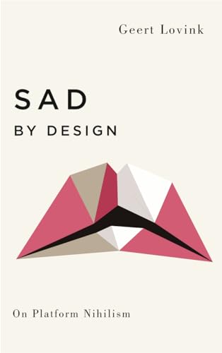 Book cover: "Sad by Design" with abstract pink and white lips illustration.