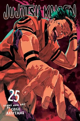 Jujutsu Kaisen volume 25 cover: a man with green hair and orange clothing.