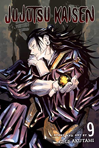Jujutsu Kaisen volume 9 cover: a manga illustration of a man holding energy.