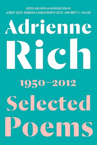 Adrienne Rich poetry collection cover, teal background, white and pink text.