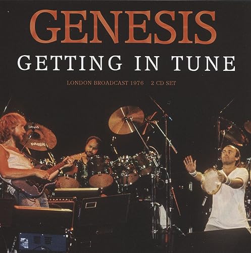 Genesis “Getting In Tune” 2CD cover featuring a live band performance.