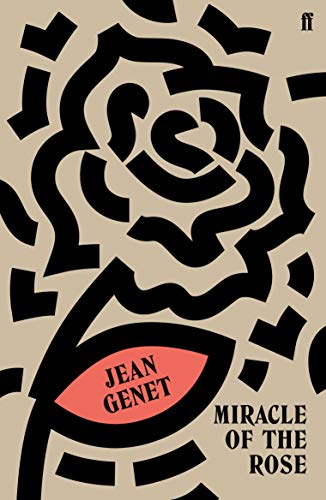 Book cover with a stylized black rose outline on beige, featuring a pink leaf.